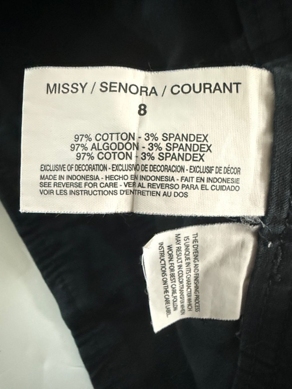 Gloria Vanderbilt Black Embroidered Rhinestone Cuffed Capri Pants - Picture 5 of 6